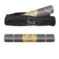 Yugalnd OEM Diseño impreso personalizado Logotipo en relieve Black Ant Slip Rubber PU Yoga Mat